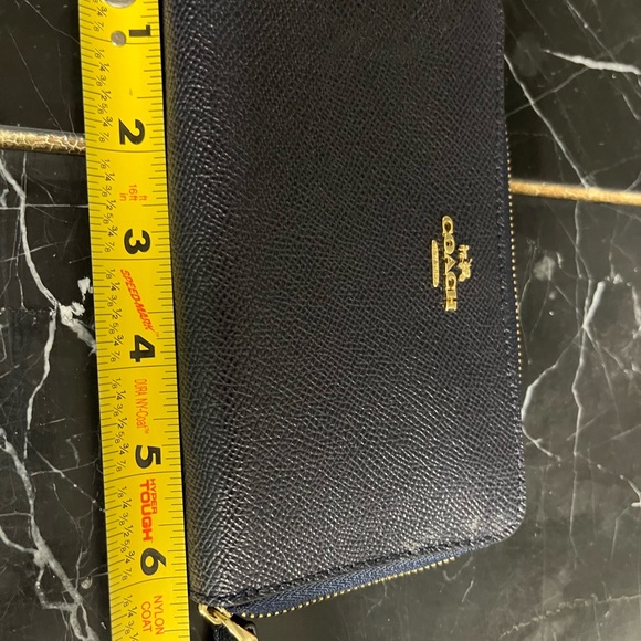 Navy Blue Coach Wristlet with Phone Pocket - Picture 3 of 5
